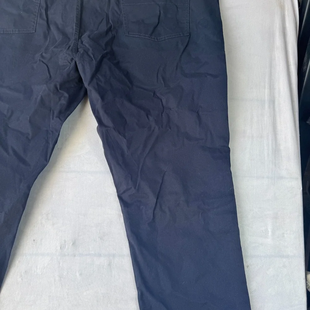 Chaps Chino Pants Mens 50x30 Navy Blue Cotton Stretch Slim Fit Straight Leg